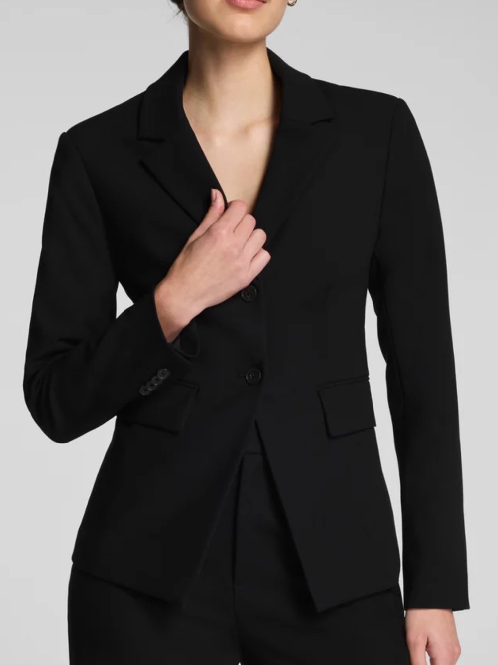 SPANX Women’s Black Two-Button Closure Tailored Blazer. Business- Casual. Large